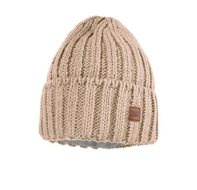 MAXIMO Strickmütze KIDS-Mütze, Formstrick, Rippe Futter (1-St) von MAXIMO