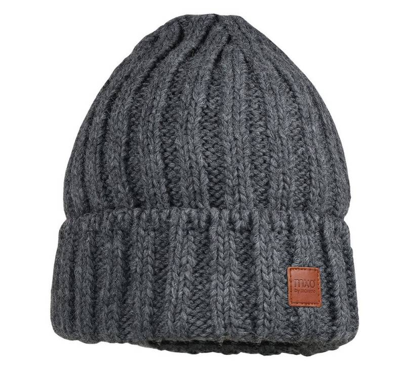 MAXIMO Strickmütze KIDS-Mütze, Formstrick, Rippe Futter (1-St) von MAXIMO