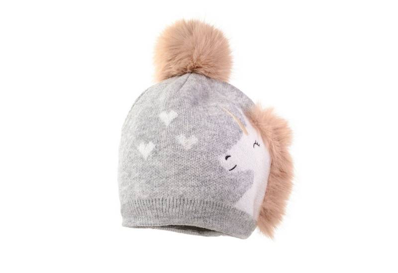 MAXIMO Strickmütze Wollanteil, gestrickt, bestickt, gefüttert, geripptes Bündchen von MAXIMO