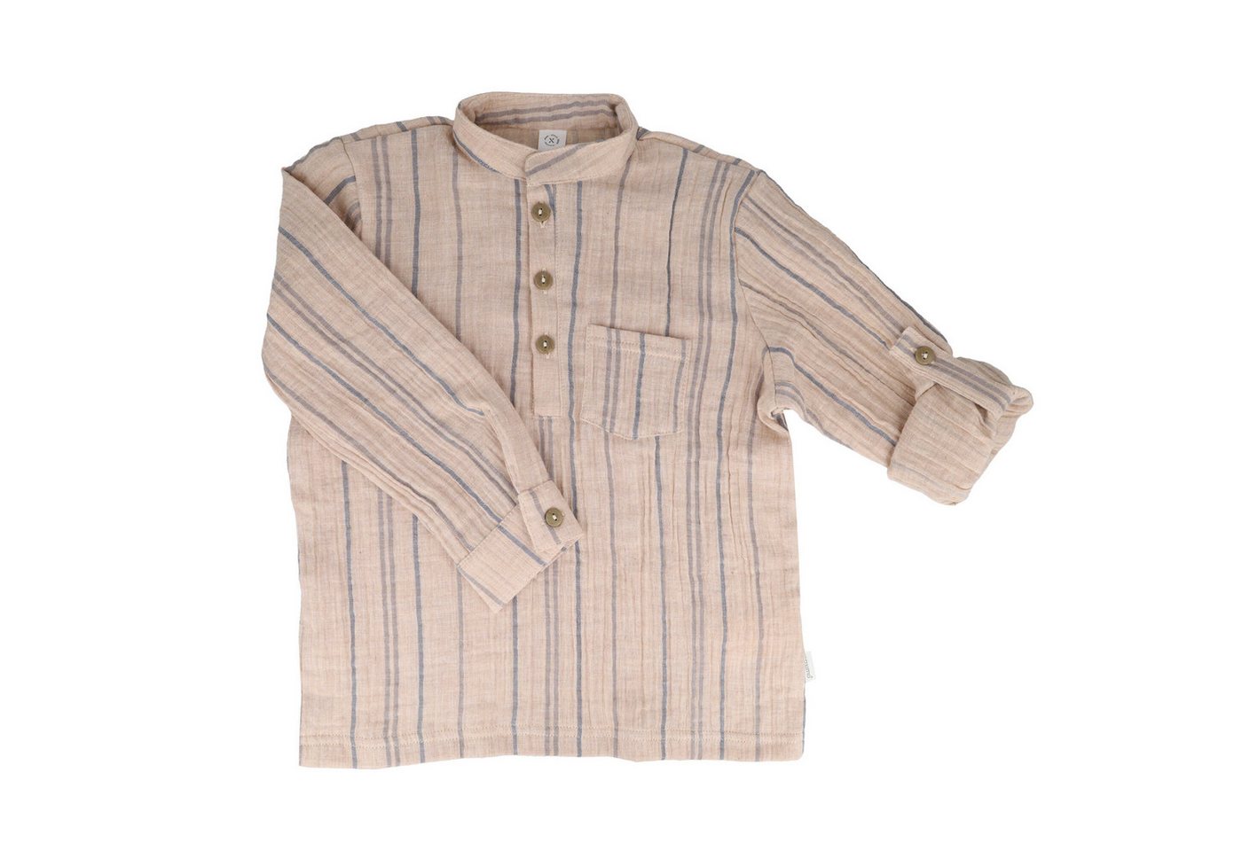 MAXIMO T-Shirt GOTS MINI BOY-Hemd, langer Arm Musselin (1-tlg) von MAXIMO