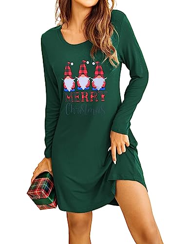 MAXMODA Damen Langarm Nachthemd Pyjama Christmas Santa XL von MAXMODA