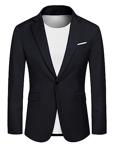 MAXMODA Slim Fit Sakko Herren Blau Jackett Männer Modern Freizeit Blazer Sportlich Navyblau m1 von MAXMODA