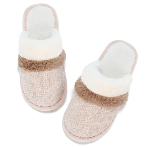MAXTOP Hausschuhe Damen Weiches Plüsch Hausschuhe mit gemütlichen Memory Foam Slip-on Indoor Outdoor Hausschuhe Kreative Geschenke für Damen Herren von MAXTOP