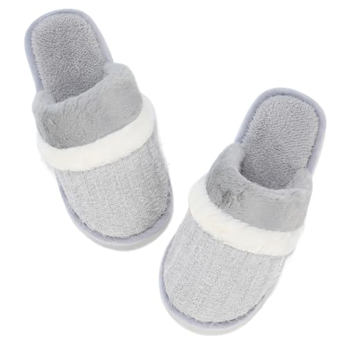 MAXTOP Weiche Plüsch Hausschuhe mit Memory Foam - Slip-on Indoor Outdoor Hausschuhe - Kreative Geschenke für Damen und Herren von MAXTOP