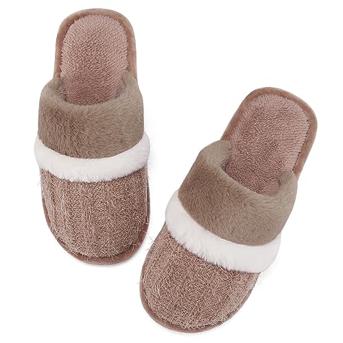 MAXTOP Hausschuhe Damen Weiches Plüsch Hausschuhe mit gemütlichen Memory Foam Slip-on Indoor Outdoor Hausschuhe Kreative Geschenke für Damen Herren von MAXTOP