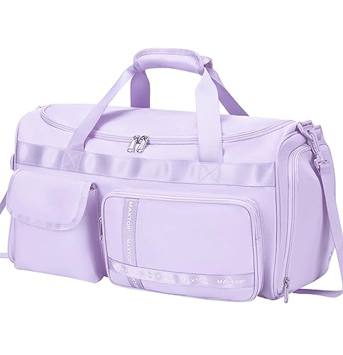 MAXTOP Reisetasche Damen Carry On Tote Weekender Overnight Bag Große Kapazität Duffle Bag Mit Schuhfach,Gym Tote mit trockener und Nasser Trennung von MAXTOP
