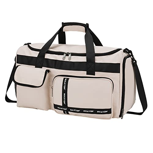 MAXTOP Travel Duffle Bag für Frauen Carry On Tote Weekender Overnight Bag Große Kapazität Duffle Bag Mit Schuhfach,Gym Tote Bag mit trockener und nasser Trennung von MAXTOP