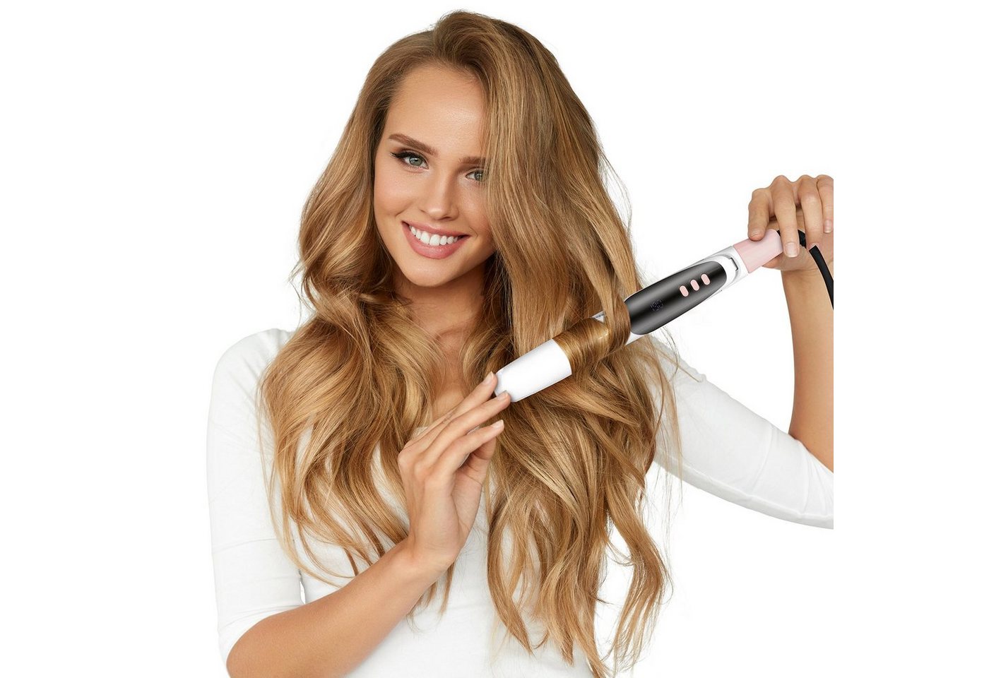 MAXXMEE Haarstyler Lockenstab Glätteisen, Locken & Glätten, 150-230°C, Kaltspitze zum Anfassen von MAXXMEE