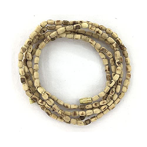 MAYAPURI Unisex-Adult Original Tulsi Kanthi Mala/Tulasi Mala For Neck | Holy Basil Wood Necklace (2 Round) von MAYAPURI