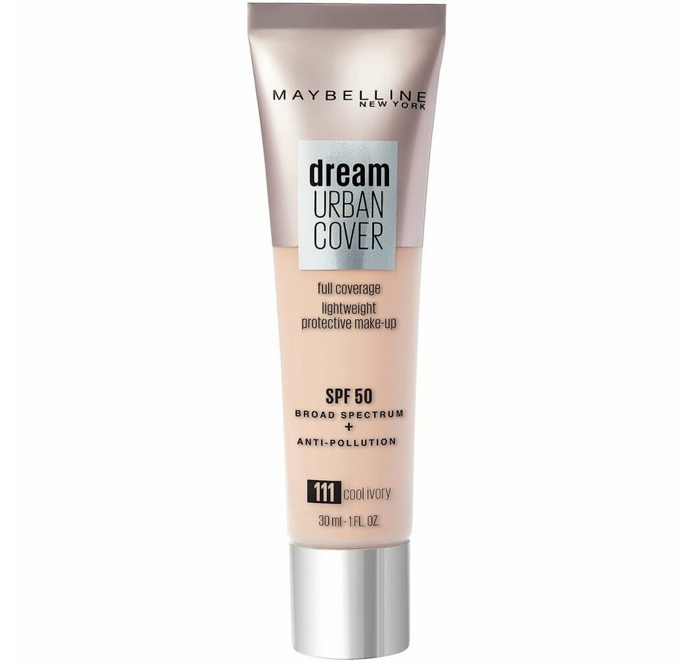 MAYBELLINE NEW YORK Foundation Dream Urban Cover Foundation 111 Cool Ivory Spf50 30ml MAYBELLINE NEW YORK Foundation Dream Urban Cover Foundation 111 Cool Ivory Spf50 30ml von MAYBELLINE NEW YORK