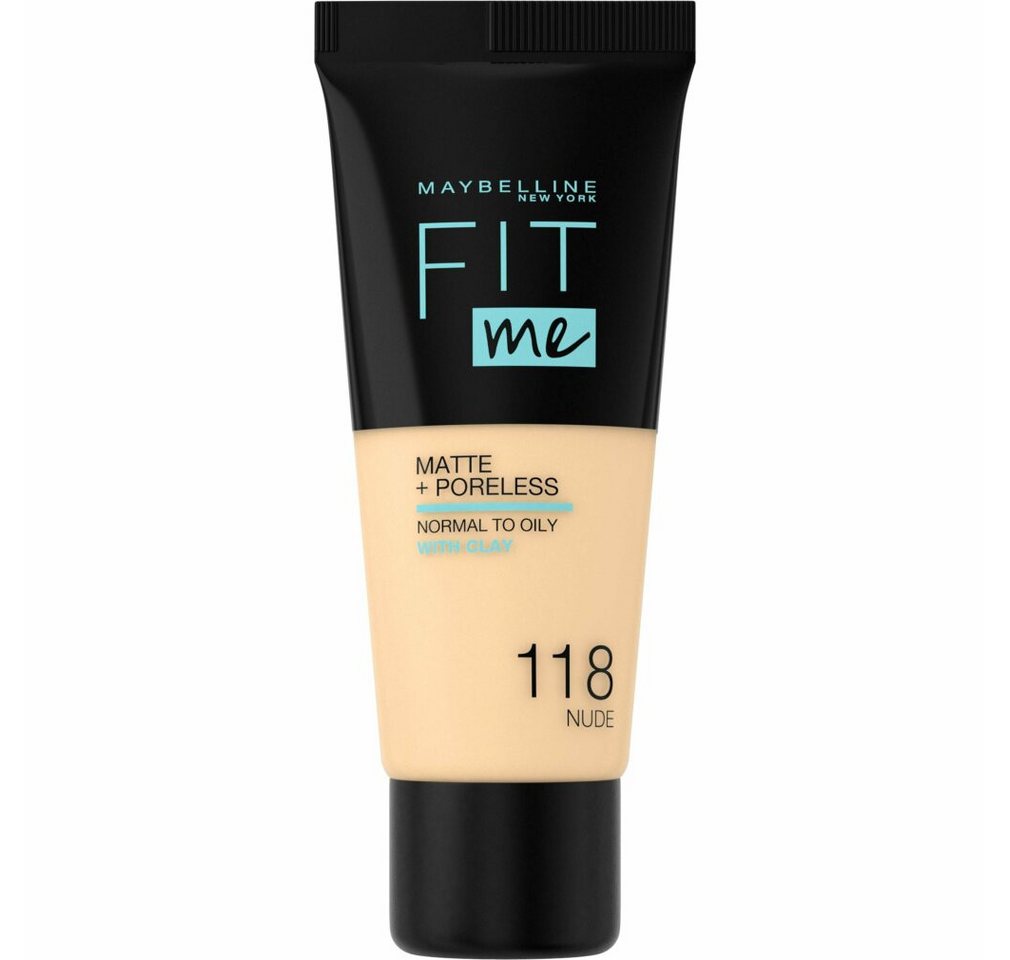 MAYBELLINE NEW YORK Foundation Fit Me Matte + Poreless Foundation 118 Hautfarbe 30ml von MAYBELLINE NEW YORK