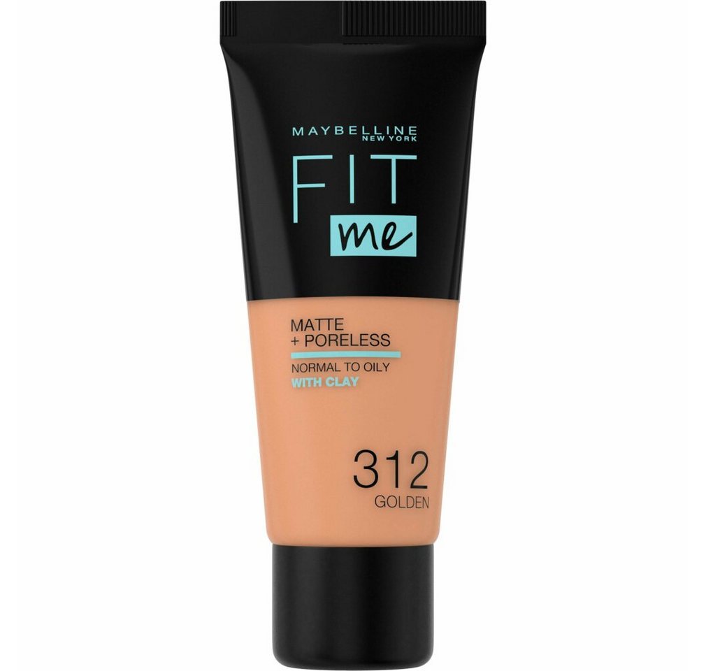 MAYBELLINE NEW YORK Foundation Fit Me Matte + Poreless Foundation 312 Golden 30ml von MAYBELLINE NEW YORK