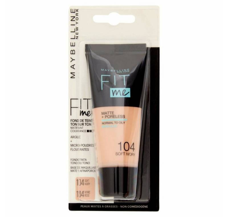 MAYBELLINE NEW YORK Foundation Fit Me Matte + Poreless Liquide Foundation 104 Soft Ivory 30ml von MAYBELLINE NEW YORK