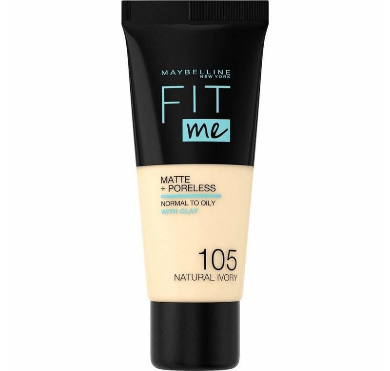 MAYBELLINE NEW YORK Foundation Fit Me Matte + Poreless Liquide Foundation 105 Natural Ivory 30ml von MAYBELLINE NEW YORK