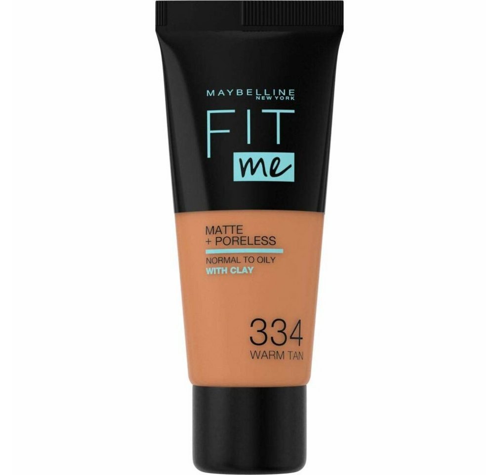 MAYBELLINE NEW YORK Foundation Fit Me Matte + Poreless Liquide Foundation 334 Warm Tan 30ml von MAYBELLINE NEW YORK