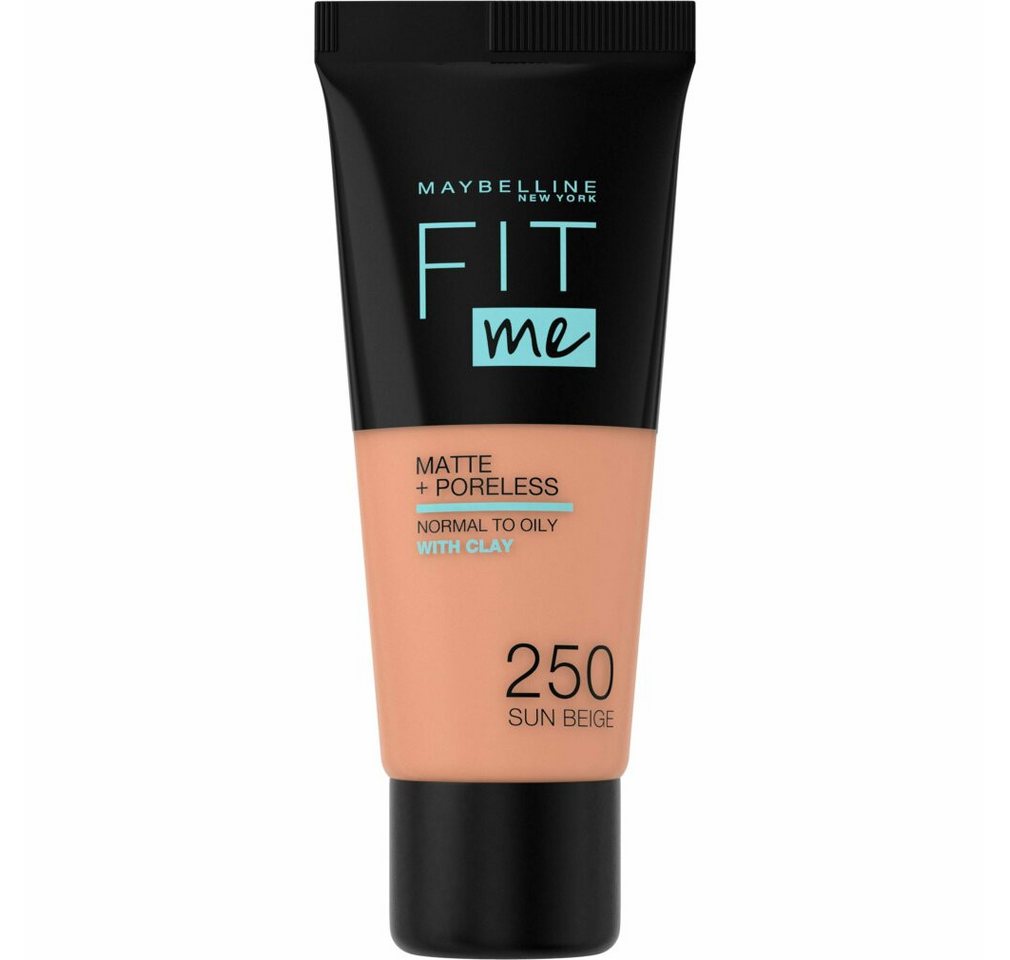 MAYBELLINE NEW YORK Foundation Fit Me Matte Poreless Foundation 250 Sun Beige von MAYBELLINE NEW YORK