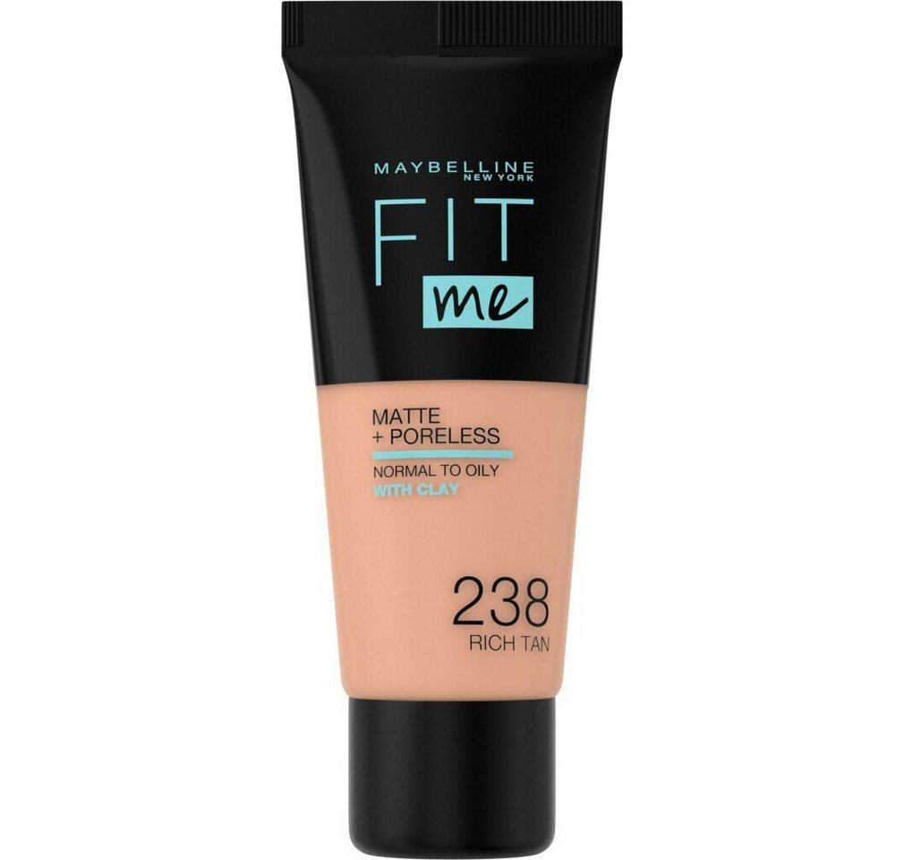 MAYBELLINE NEW YORK Foundation Fit Me Matte & Poreless Foundation 238 Rich Tan 30ml MAYBELLINE NEW YORK Foundation Fit Me Matte & Poreless Foundation 238 Rich Tan 30ml von MAYBELLINE NEW YORK