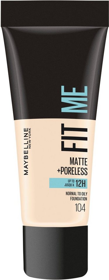 MAYBELLINE NEW YORK Foundation Maybelline New York Fit Me! Matte + Poreless Make-Up, mit langanhaltender Formel von MAYBELLINE NEW YORK
