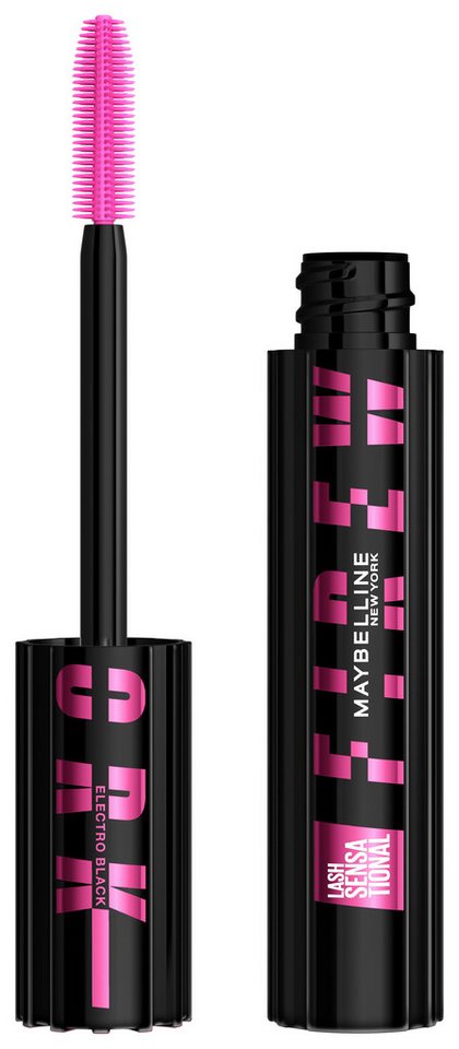 MAYBELLINE NEW YORK Mascara Maybelline New York Firework Electro Black Mascara, Glanz und intensives Schwarz, kein Verklumpen, für mehr Volumen. von MAYBELLINE NEW YORK