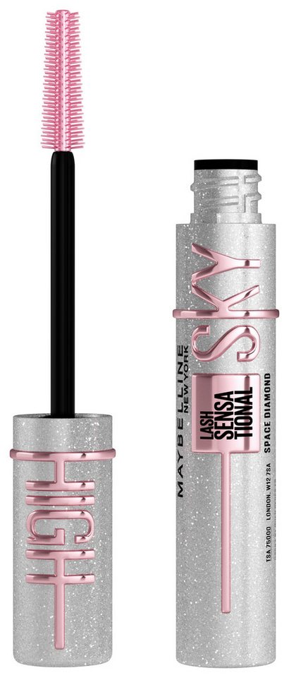 MAYBELLINE NEW YORK Mascara Maybelline New York Sky High Space Diamond, Glitzerakzente, kann als Topcoat getragen werden, sorgt für Länge. von MAYBELLINE NEW YORK