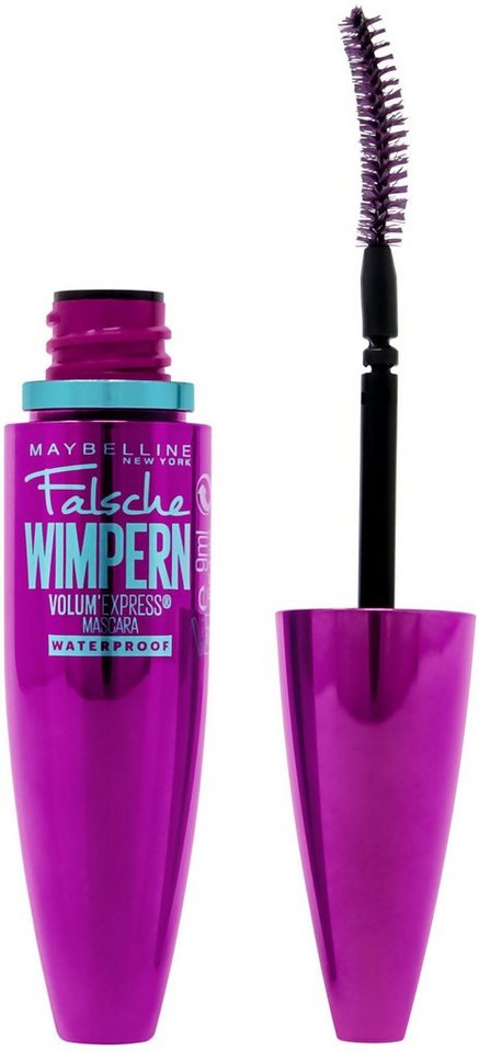 MAYBELLINE NEW YORK Mascara Volum‘ Express Falsche Wimpern Waterproof, Patentierte Löffelbürste von MAYBELLINE NEW YORK