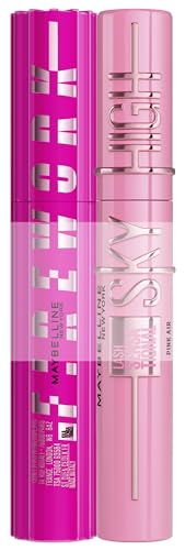 Bundle of Maybelline New York Schwarze Lash Sensational Firework Mascara, Very Black, 10 ml + Maybelline New York Pink Wimperntusche Lash Sensational Sky High Mascara, Pink Air, 7,2 ml von MAYBELLINE