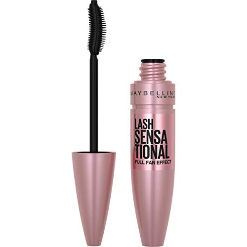 Maybelline Lash Sensational Washable Mascara, Lengthening and Volumizing for a Full Fan Effect, Midnight Black, 1 Count von MAYBELLINE