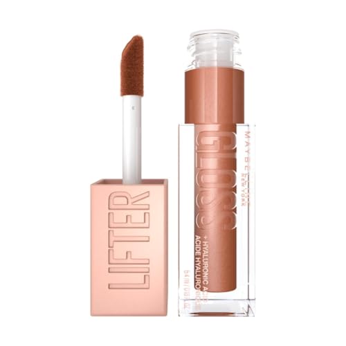 Maybelline Lifter Gloss Bronzed Lip Gloss, Lasting Hydration Formula With Hyaluronic Acid, Non Sticky, 018 Bronze von MAYBELLINE