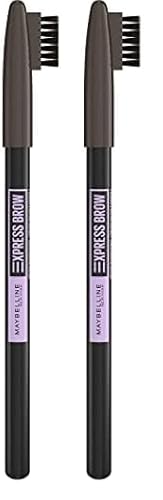 Maybelline New York 2-in-1 Augenbrauenstift mit anspitzbarer Spitze und weicher Bürste, Express Brow, Nr. 05 Deep Brown, 1 Stück (Packung mit 2) von MAYBELLINE