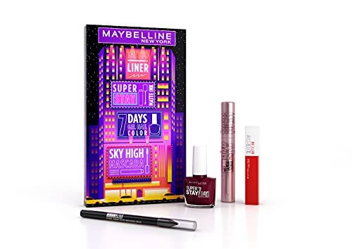 Maybelline New York - Building-Set: Mascara Sky High, Tattoo Liner, Superstay Matte Ink, Nagellack Superstay von MAYBELLINE