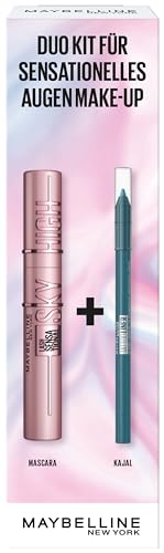 Maybelline New York Lash Sensational Sky High, 7,2 ml, mit Tattoo Liner Gel Pencil Nr. 814 Blue Disco von MAYBELLINE