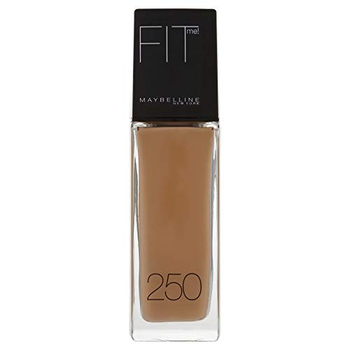 Maybelline New York Make Up, Fit Me! Foundation mit LSF18, Für makellose Haut, Alle Hauttypen, Nr. 250 Sun Beige, 30 ml von MAYBELLINE