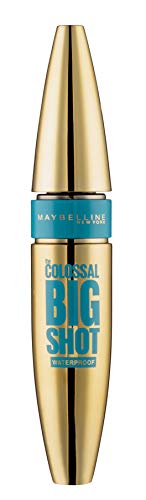 Maybelline New York Mascara für Volumen, Wasserfest, Volum'Express The Colossal Big Shot, Leather Black Waterproof, 9,5 ml von MAYBELLINE