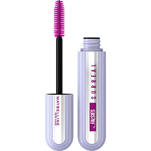 Maybelline New York Mascara mit Falsche Wimpern Effekt, Mit Hybrid Faser Techologie und verlängernder Helix Bürste, The Falsies Surreal Mascara, Schwarz, 10 ml von MAYBELLINE