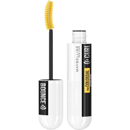 Maybelline New York Schwarze Wimperntusche für 24h Schwung und Volumen, Mit Memory Curl Formel, Colossal Curl Bounce Mascara, After Dark, 1 x 10 ml von MAYBELLINE