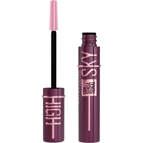 Maybelline New York Burgundy Wimperntusche für extrem lange Wimpern, Lash Sensational Sky High Mascara, Burgundy Haze, 7,2 ml von MAYBELLINE