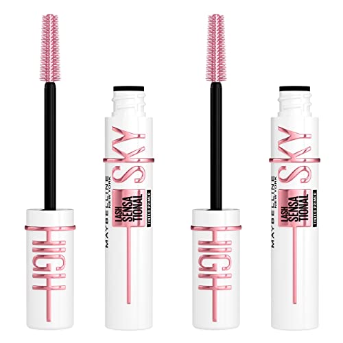 Maybelline New York Sky High Lash Sensational Primer mit flexibler Bürste, Farbe Schwarz, auch für empfindliche Augen geeignet - 2 Kosmetika von MAYBELLINE