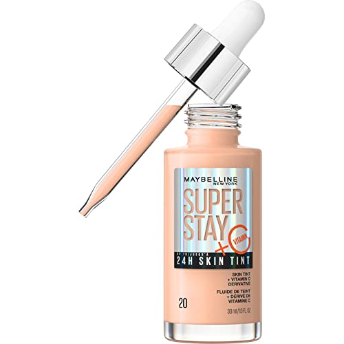 Maybelline New York Foundation, Langanhaltendes Make-Up mit Vitamin C, Vegane Formel, Super Stay Skin Tint, Nr. 20 von MAYBELLINE