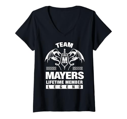 Damen Team Mayers – Lebenslange Mitgliedsgeschenke T-Shirt mit V-Ausschnitt Damen Team Mayers – Lebenslange Mitgliedsgeschenke T-Shirt mit V-Ausschnitt von MAYERS FAMILY IDEA GIFTS
