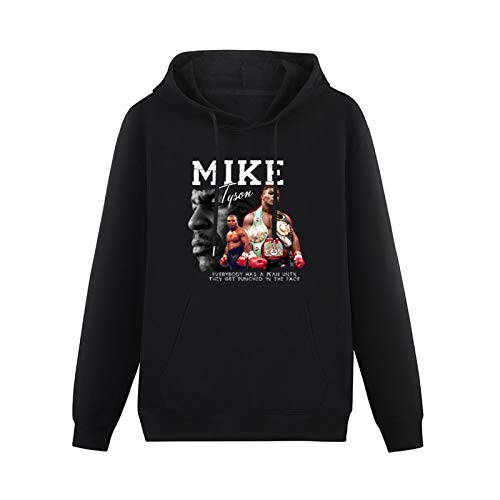 MAYILI Warm Sweatshirts Boxing Mike Tyson Heavyweight Hooded Black XXL von MAYILI