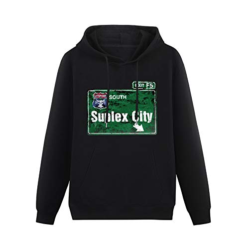 MAYILI Warm Sweatshirts Brock Lesnar Suplex City Heavyweight Hooded Black L von MAYILI