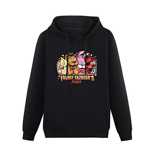 MAYILI Warm Sweatshirts Freddy Fazbears Pizza Heavyweight Hooded Black L von MAYILI