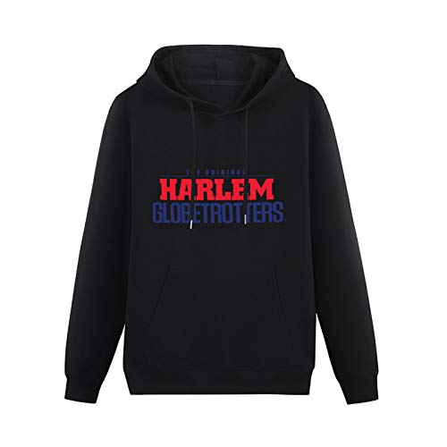 MAYILI Warm Sweatshirts Harlem Globetrotters Logo Mens Heavyweight Hooded Black XL von MAYILI