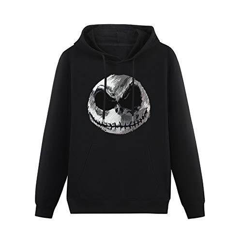 MAYILI Warm Sweatshirts Jack Skellington Heavyweight Hooded Black 3XL von MAYILI