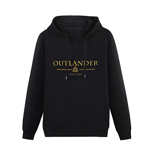 MAYILI Warm Sweatshirts Outlander Sassenach Est 1743 Heavyweight Hooded Black XXL von MAYILI