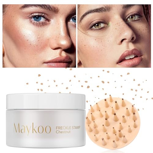 Sommersprossen Stempel Wasserfest, Faux Freckles Stamp, Sommersprosse Makeup mit Pinsel, Luftpolster Fake Freckle, Schweißfest Langlebiger, für Natürliche Mühelose Sunkissed Make-up, 15g(Kastanie) Sommersprossen Stempel Wasserfest, Faux Freckles Stamp, Sommersprosse Makeup mit Pinsel, Luftpolster Fake Freckle, Schweißfest Langlebiger, für Natürliche Mühelose Sunkissed Make-up, 15g(Kastanie) von MAYKOO