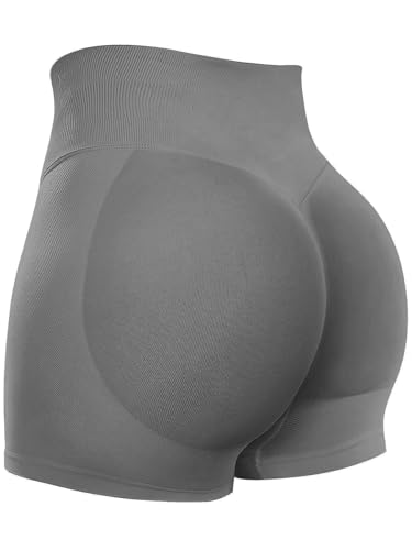 MAYROUND Damen Sport Shorts Scrunch Butt Lifting Gym Auswirkungen Shorts 4.5" Nahtlose Hose Radlerhose Laufen Kurze Sporthose von MAYROUND