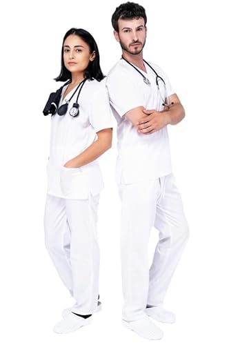 Unisex Medizinische Berufsbekleidung Set - Kasacks Damen Und Kasack Herren, Weiche Und Bequeme Passform, Berufsbekleidung Pflege Uniform, Kassak Set Pflege Modern, Atmungsaktives Gewebe Unisex Medizinische Berufsbekleidung Set - Kasacks Damen Und Kasack Herren, Weiche Und Bequeme Passform, Berufsbekleidung Pflege Uniform, Kassak Set Pflege Modern, Atmungsaktives Gewebe von MAZALAT work wear