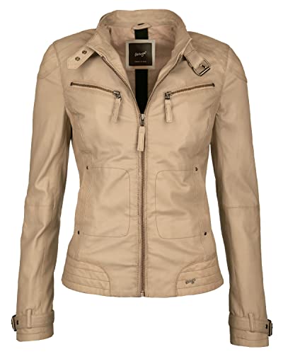 MAZE Damen Lederjacke 31Ryana Beige L von MAZE