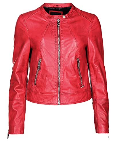 MAZE Damen Lederjacke Grenada Red 3XL von Maze